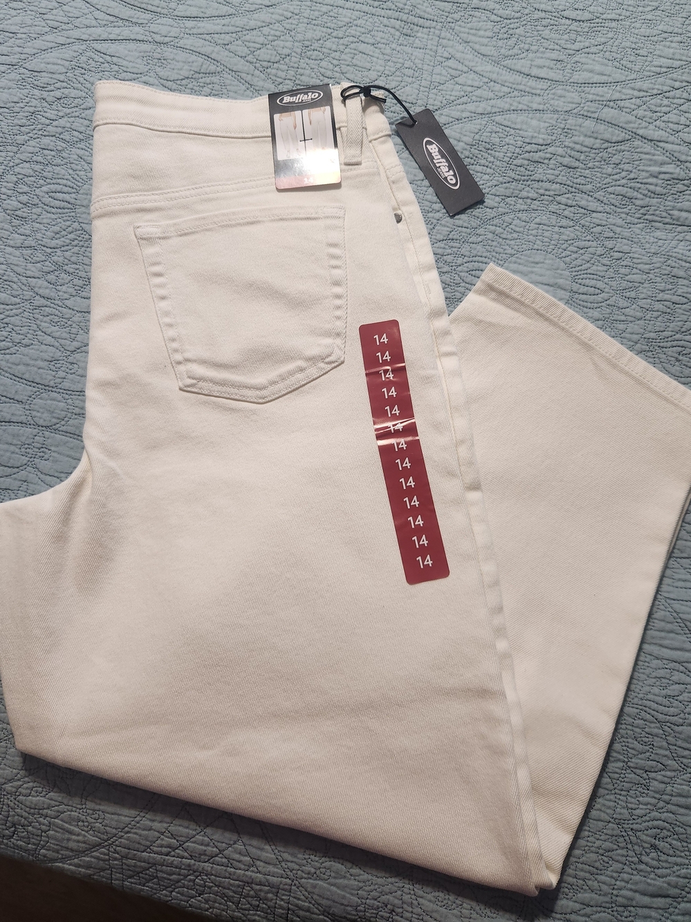 Buffalo David Bitton Women's Cream Wide Leg Jeans